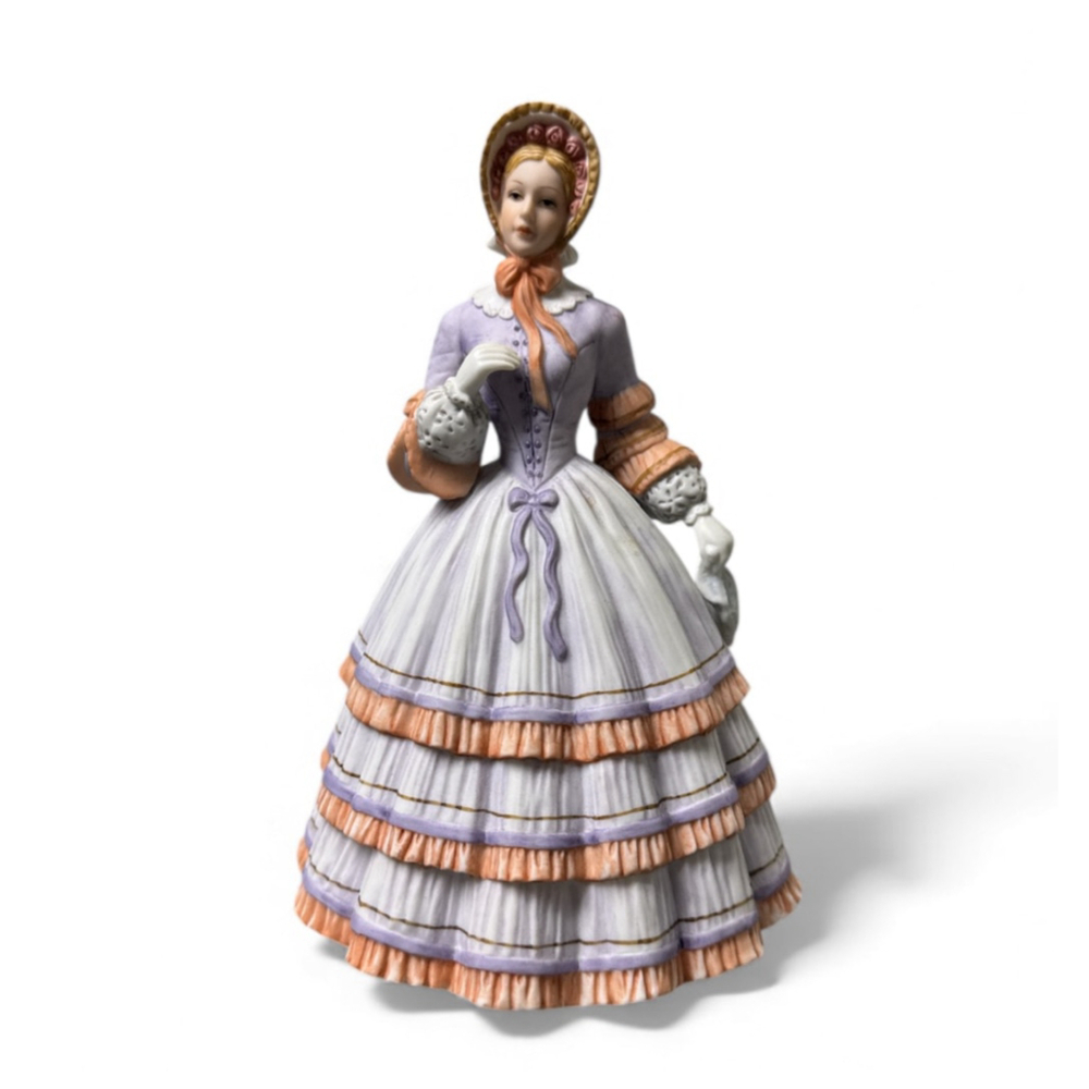 Springtime Promenade Porcelain Figurine Victorian Lady Cottage Decor Lenox 8"
